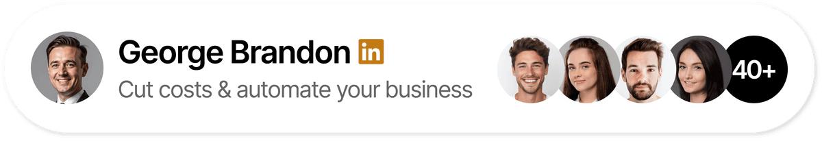 LinkedIn target creator card with follower count